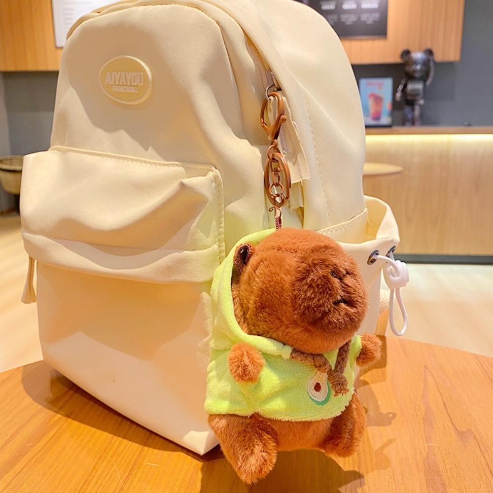 Small Size Simulation Doll Capybara Plush Pendant Soft Plush Toy Keychain  Birthday Gift