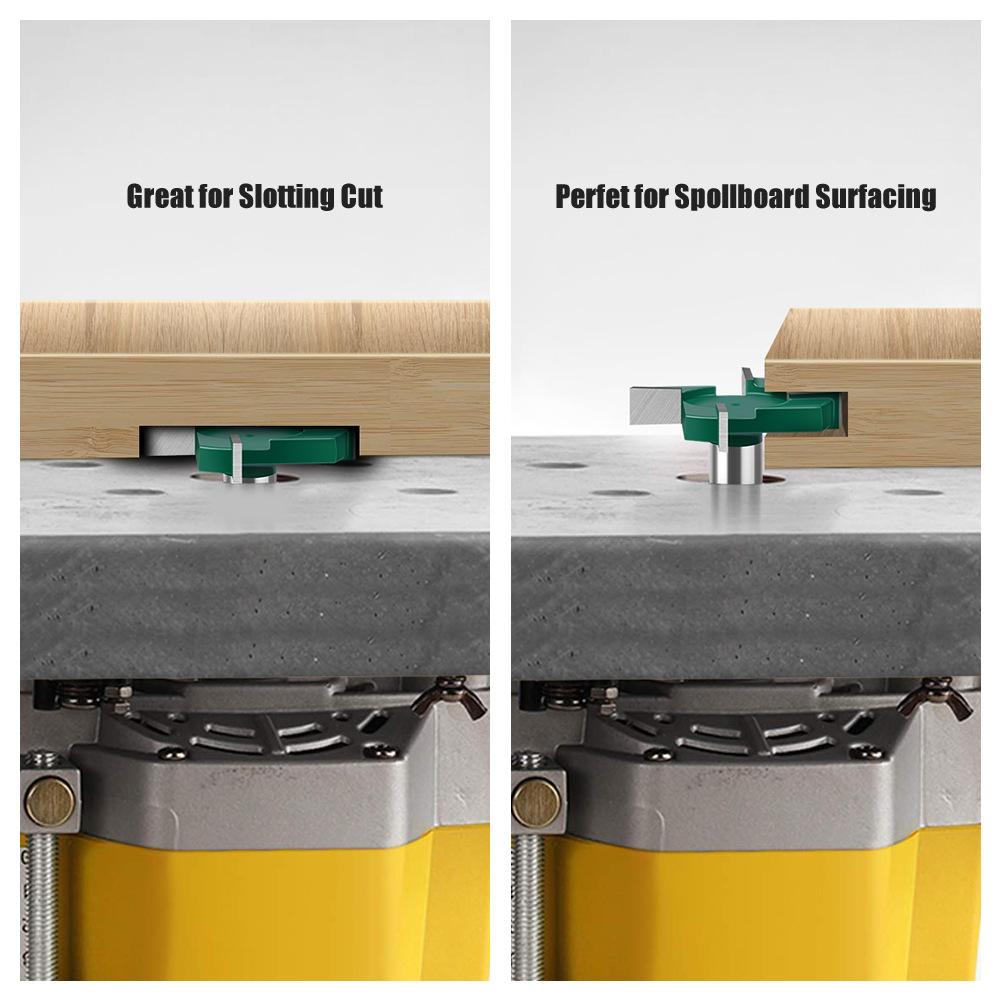 Четырехлопастной Т-образный нож Нож для очистки дна Пазовальный нож Деревообрабатывающая фреза Головка фрезы для гравировального станка Пазовальный нож большого диаметра