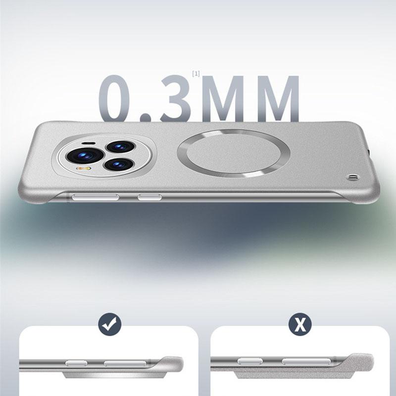 Безрамный матовый чехол для телефона Huawei Honor 200 Pro с беспроводной зарядкой Magsafe для Magsafe Магнитный чехол для Honor 100 200 Pro Capa Borderless Cover