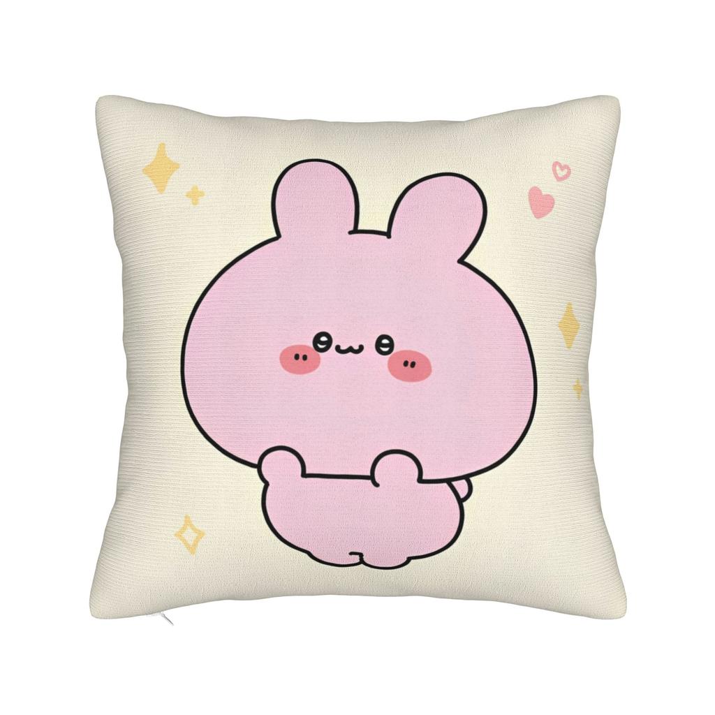Asamimichaan Asleep Cartoon Square Pillow Case Cute Asamimi Cushion Covers Awesome Polyester Decorative Pillowcover For Home 18"