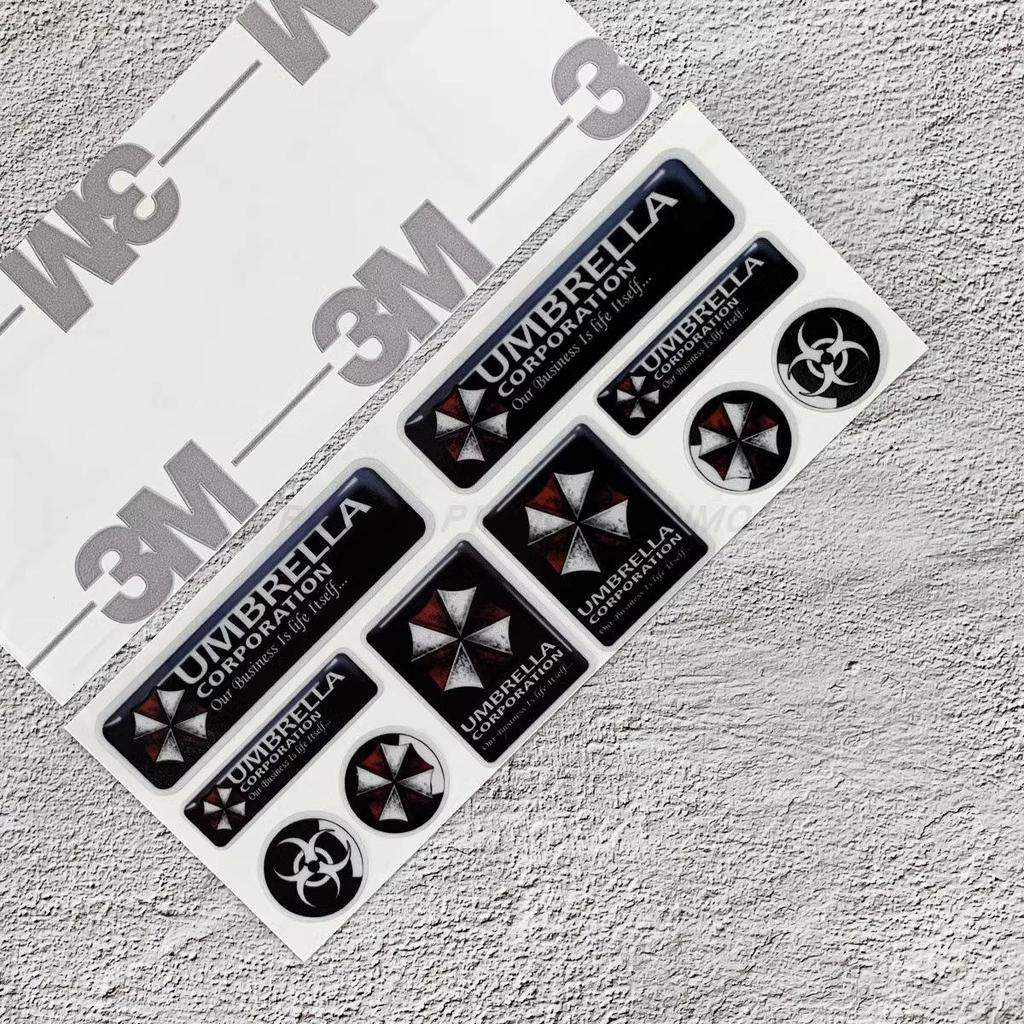 Наклейка на мотоцикл/машину Resident Evil Umbrella: Водонепроницаемая и прочная наклейка