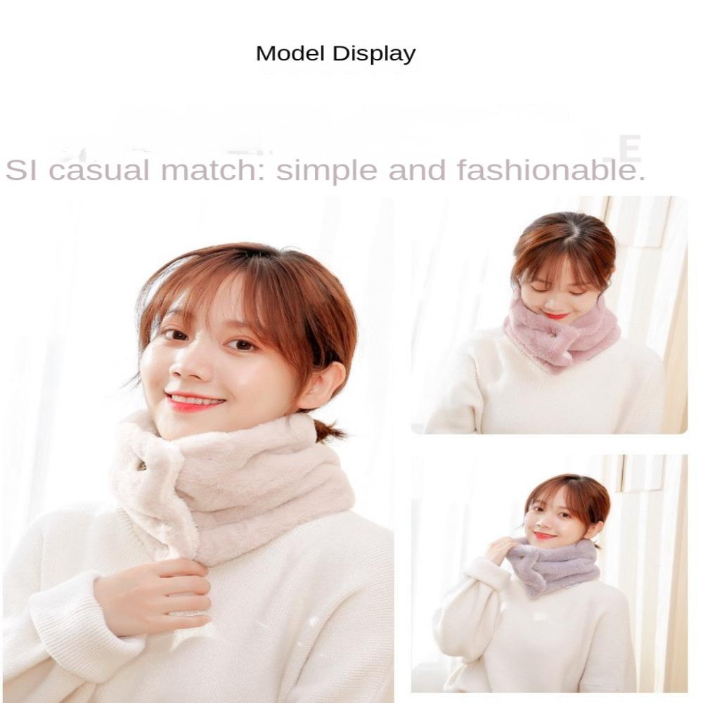 Слюнявчик Плюшевый Шарф Утолщенные Зимние Шарфы Пара Теплая Защита Шеи Снуд Хомут Труба Осень Зима