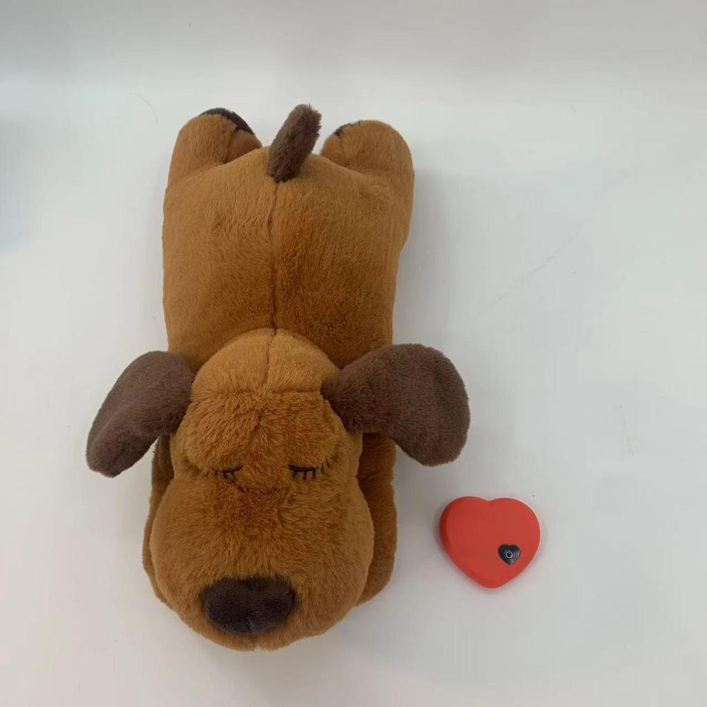 Плюшевый компаньон с сердцебиением для питомцев при тревоге - Успокаивающая интерактивная игрушка для собак и кошек (Вакуумная упаковка)