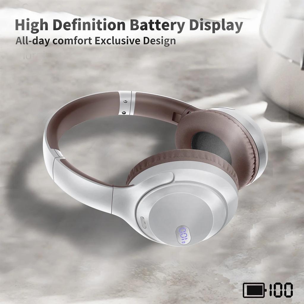 Детские наушники Bluetooth 5.2 со светодиодными кошачьими ушками, ограничением громкости 85/94 дБ и временем воспроизведения 100 часов, складная беспроводная/проводная гарнитура с кабелем 3,5 мм