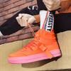 Orange Sneakers Men Designer Man High Top Shoes Comfortable Platform Shoes Men Casual Mens Skateboard Leisure Wear Resistant Non
