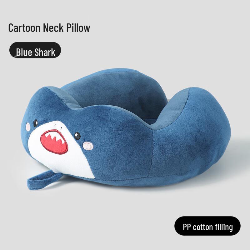 Miling Cartoon Blue Shark U-shaped Neck Pillow