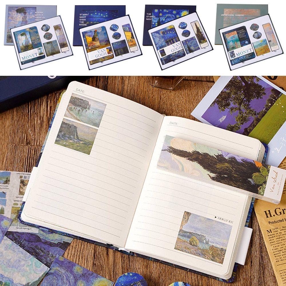 Серия картин, мини-наклейка, лента, материал, дневник, канцелярский набор, набор ручных книг, набор для ноутбука