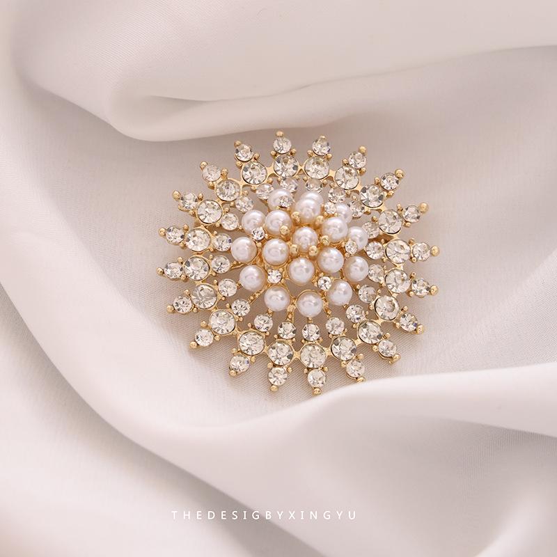 Элегантная брошь в виде золотого жемчужного колоса: Универсальный, Высококлассный Аксессуар для Женщин