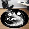 1pc Yin Yang Cat Office Round Area Rug, Under Office Chairs Bedroom Living Room Home Decor, Room Deco, Available in Various Sizes 137