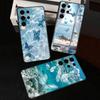 Blue Butterfly Ocean Waves Case For Samsung Galaxy Case S25 S23 S22 S21 S30 S20 S10 Ultra Plus FE TPU Soft Cover