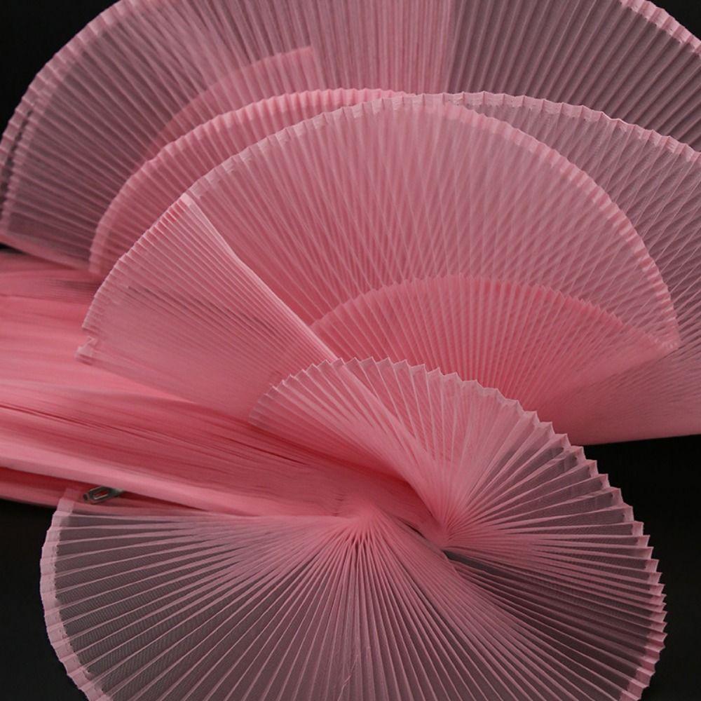 Плиссированная однотонная аккордеонная ткань 1 ярд/150 см Ткани для одежды Декорация фона