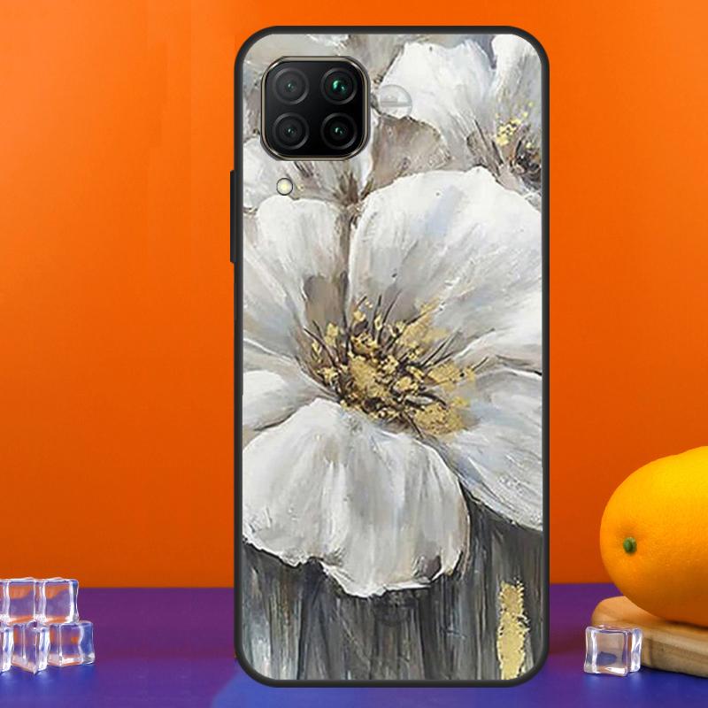 3D Рельефный Цветок Для Huawei Nova 12s 12i 11i 8i 9 10 SE Y91 Y90 Y60 Y70 Y72 Y61 P20 P40 Lite P30 P60 Pro Чехол