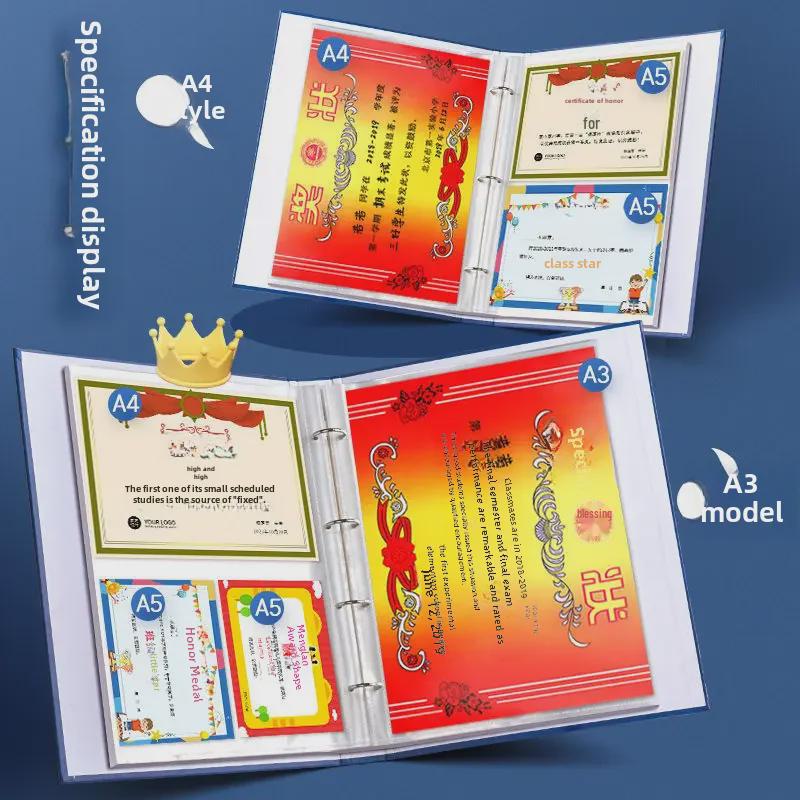 Альбом для студенческих наград и сертификатов в британском стиле из кожи - большая вместимость A3/A4 памятная фотокнига