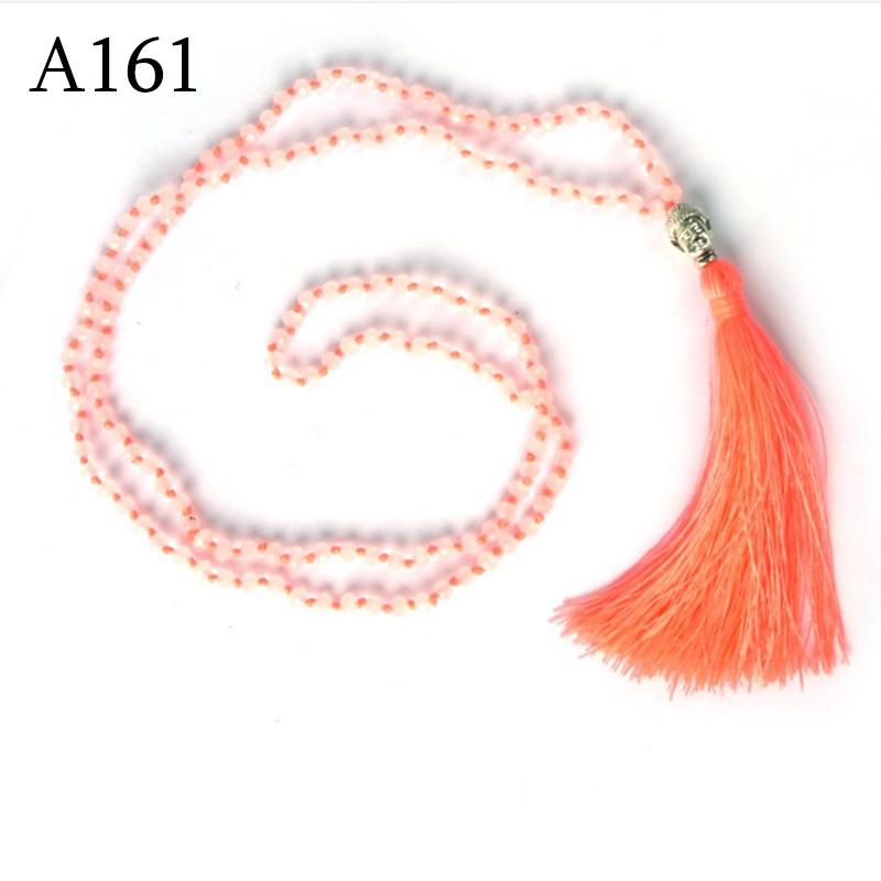 Привет кристалл из бисера голова Будды кулон с кисточками длинное ожерелье в стиле бохо