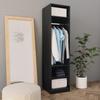 Wardrobe Black 50x50x200 Cm Engineered Wood