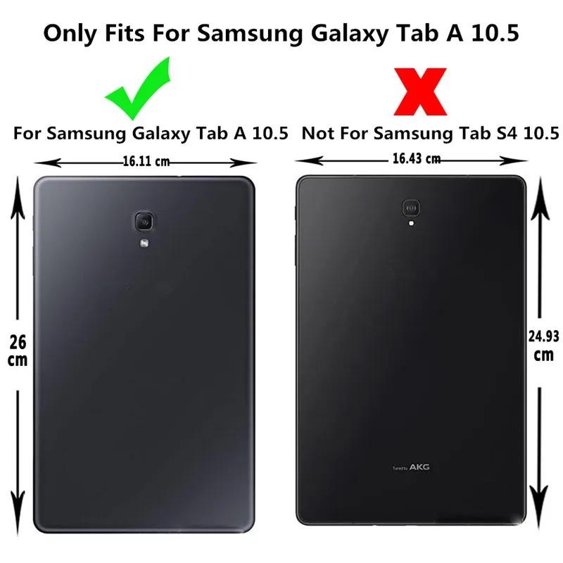 Чехол для Samsung Galaxy Tab A 10.5 SM-T590 SM-T595, трехскладной, с магнитом, из ПУ-кожи, с жесткой подставкой, для чехла Galaxy Tab A 10.5