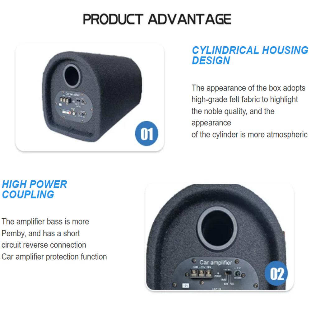 10-дюймовый активный туннельный сабвуфер 12 В автомобильные динамики звуковая система с усилителем привод Ритм музыки автомобильная аудиосистема модифицированная