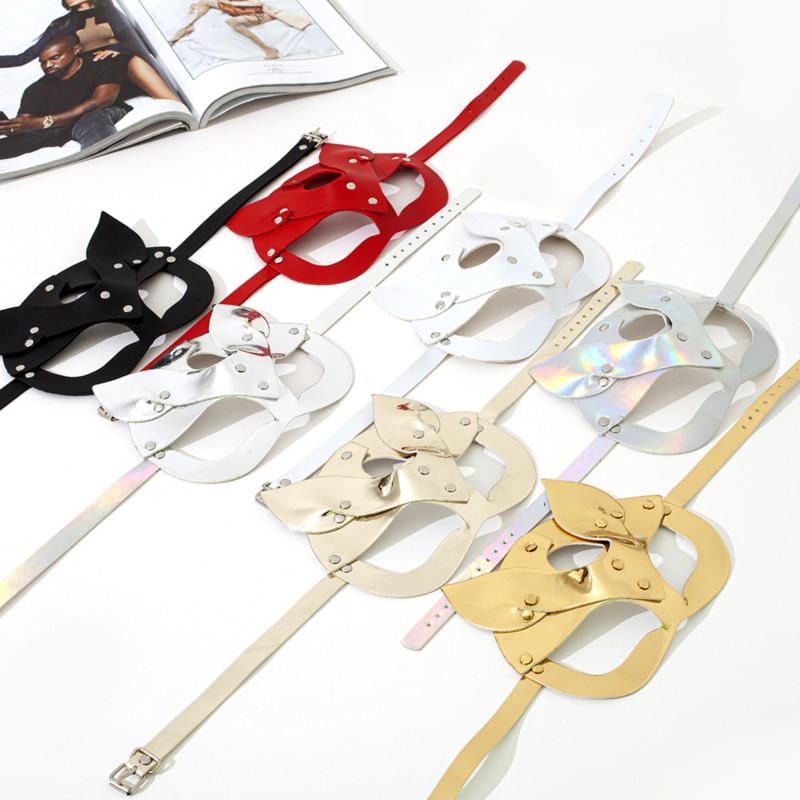 Party Cat Mask PU Leather For Women 1pc Jewelry Fashion Gift Cat Head Eye Mask