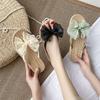 Beach Sandals Woman Slipper Chic Elegant Bow Fashion Platform Flat Comfortable Espadrilles Woman's Slippers Summer New 2024 Hot