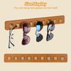 Wood Sunglasses Organizer Self-adhesive Glasses Hanger Eyeglass Storage Shelf  Bathroom