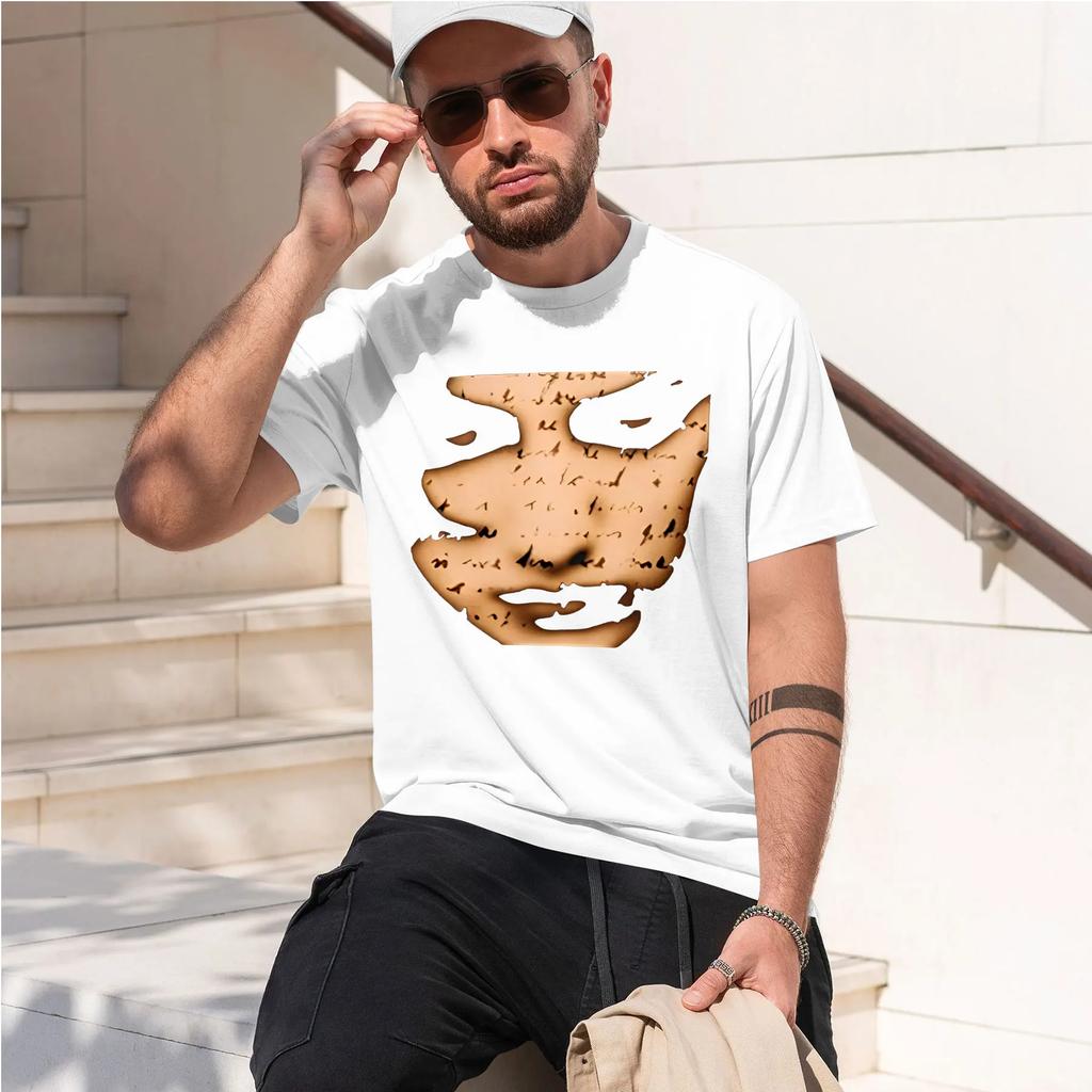 MarillionBrave  2026 new fashion heavyweight hot selling retro printed pattern fun round neck Tshirt for daily comfort