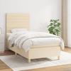 3142374 vidaXL Divan Bed with Mattress Cream 80x200 Cm Fabric