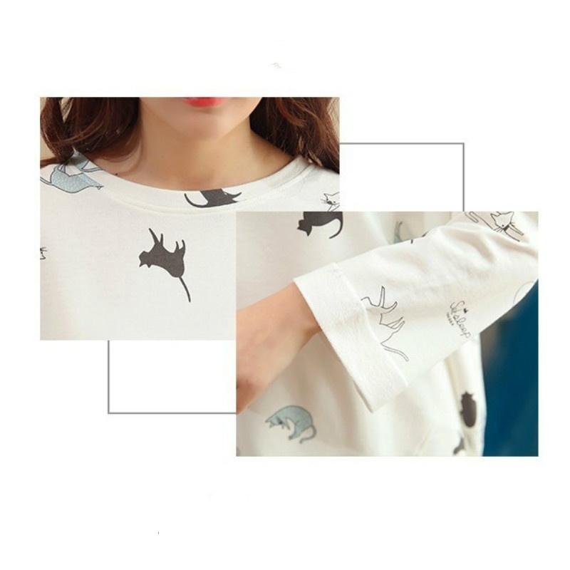 1 комплект женской пижамы с длинным рукавом, весенне-осенняя, милая и очаровательная, повседневная домашняя одежда