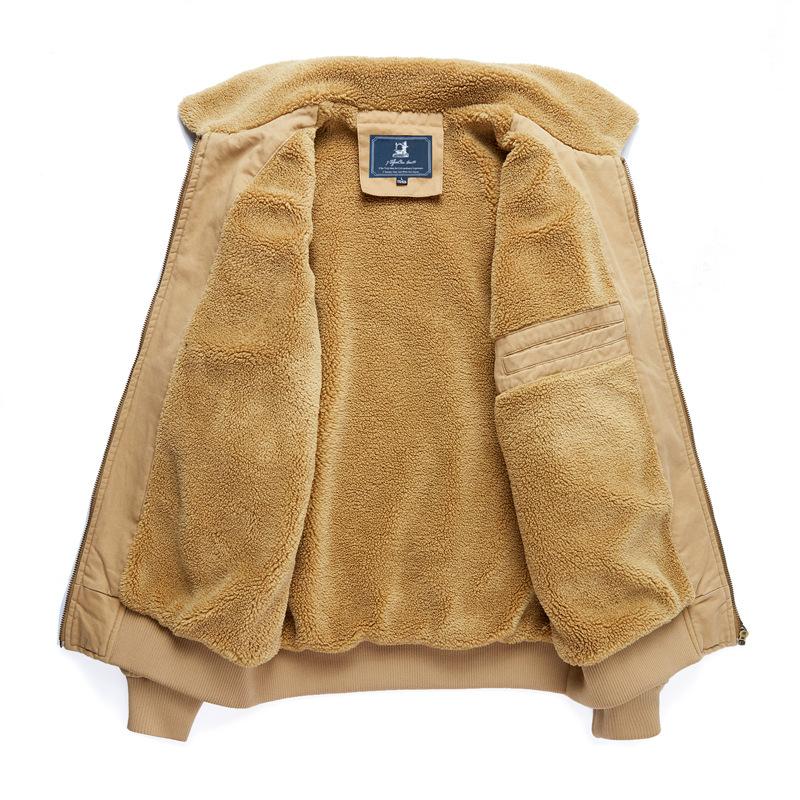 Autumn and Winter New Cotton-padded Clothes for Young Men, Thickened Velvet, Loose Large Size Casual Cotton Clothes, Cotton-padded Jackets for Men