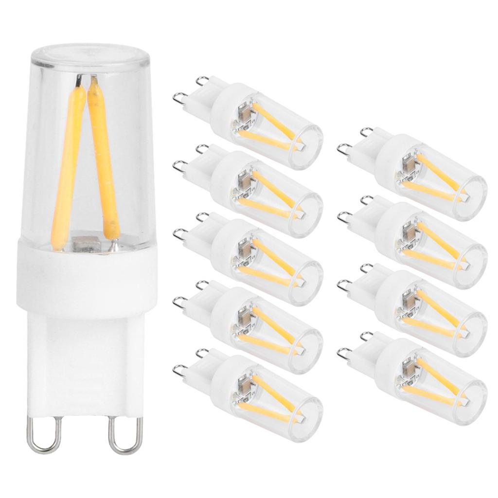 10Pcs G9 Base LED Light Bulbs 1.5W AC110V BiPin Bulb for Chandelier Ceiling Light Wall Lamp