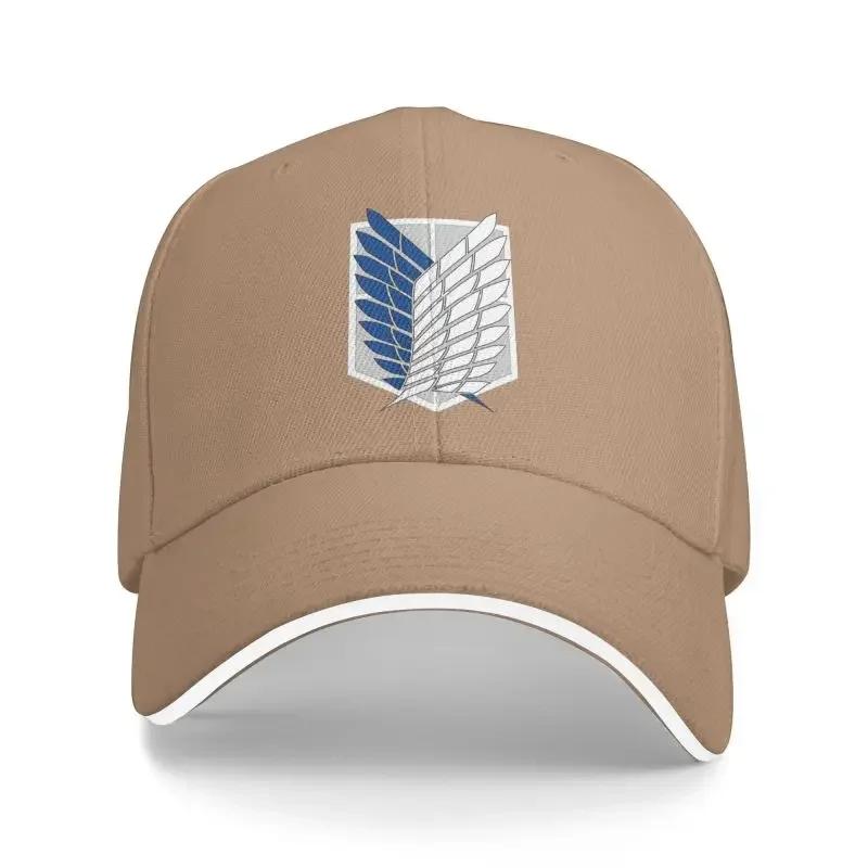 Атака Титанов Принт Сэндвич Бейсболки Крылья Свободы Микаса Snapback Кепки Повседневная Панама Унисекс Регулируемая Кепка