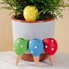 4Pcs Terracotta Watering Spikes Polka Dot Plant Self-Watering Bulbs Planter Insert Slow Release Automatic Watering Globes Gift for Home Gardeners