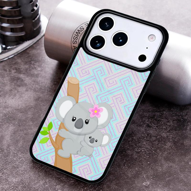Cartoon Australian Koala Phone Case For iPhone 17 16 15 14 13 12 11 Pro Max Plus 17Air Soft Silicone Cover