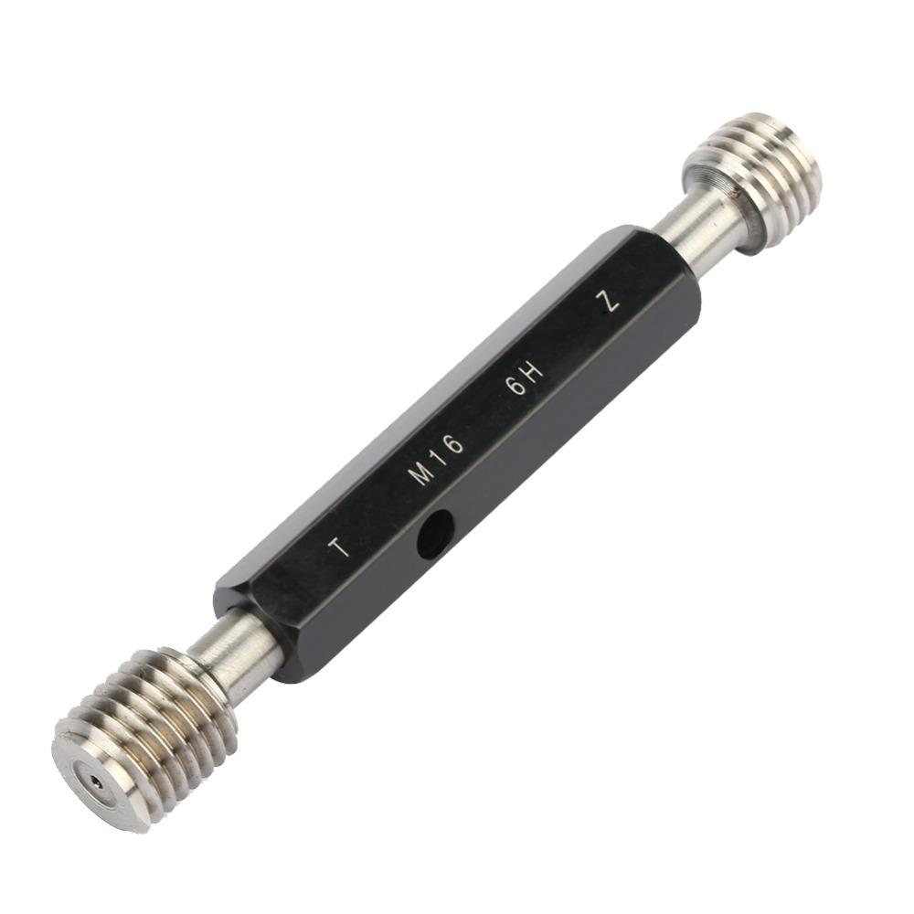 M16*2.0 Thread Plug Gauge Double End Hex Handle Measurement Hand Tool For Industrial Measurement