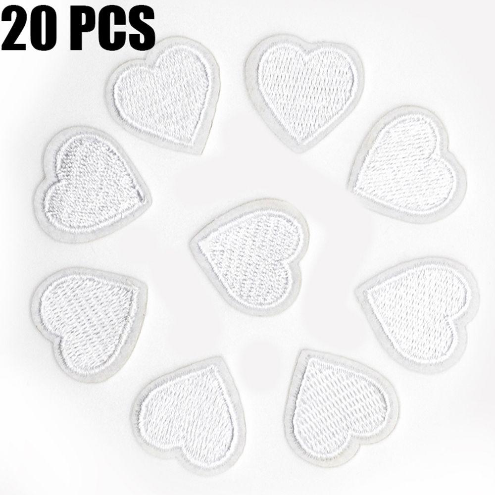 20pcs/lot Iron On Love Heart Patches Badge Appliques Clothes Sticker
