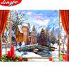 Diamond Embroidery 5D Snow Scene Full Round Painting Christmas Decoration