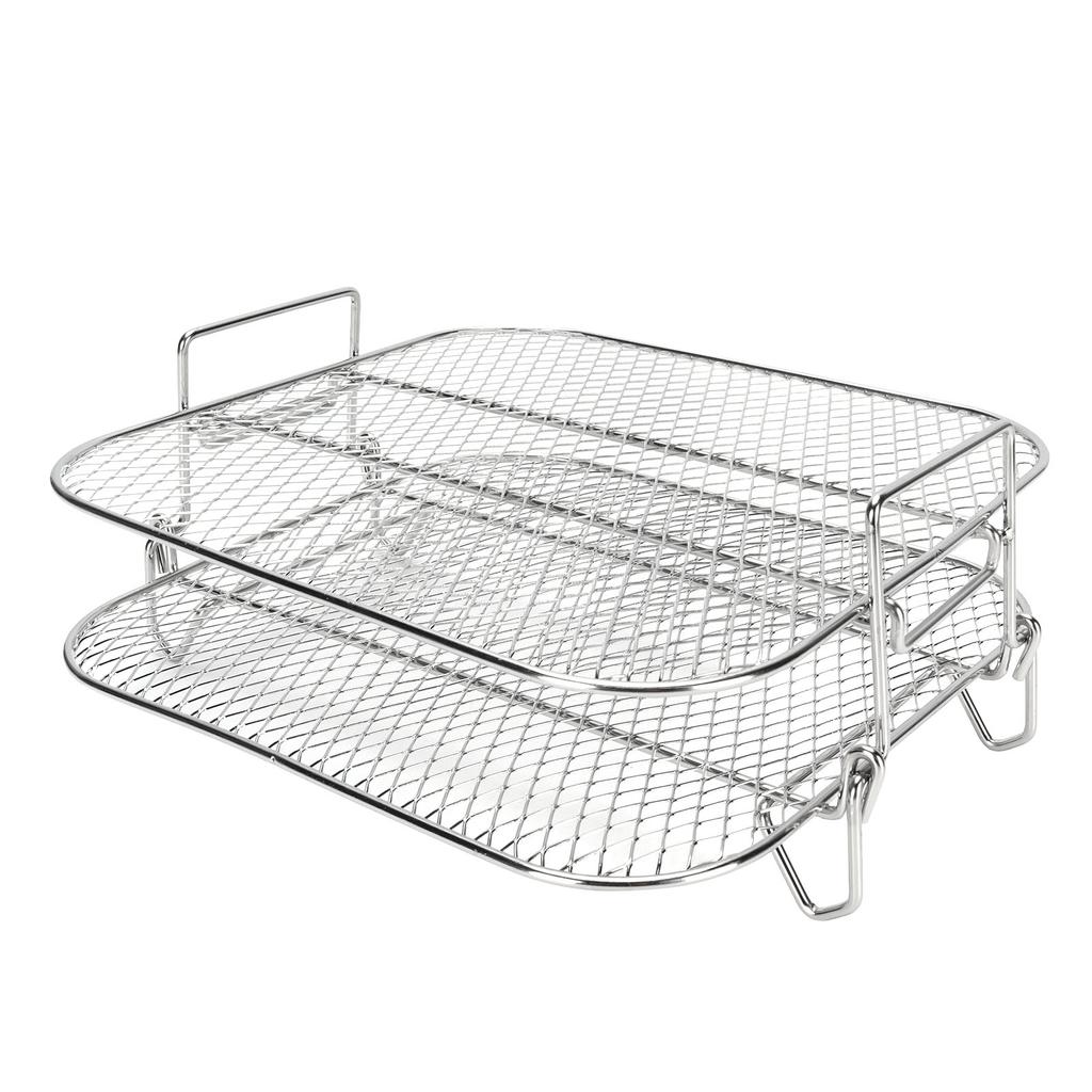 Решетка для фритюрницы 2-ярусная из нержавеющей стали, можно мыть в посудомоечной машине, решетка для жарки во фритюрнице для AG301 AG302 AG400