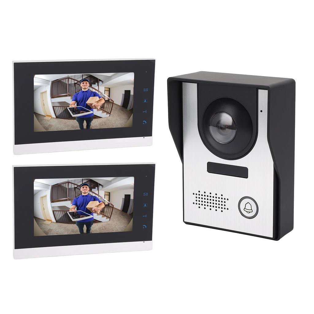 Проводная система видеодомофона с инфракрасным ночным видением и удаленной разблокировкой видеодомофона с камерой 2 шт. 7
