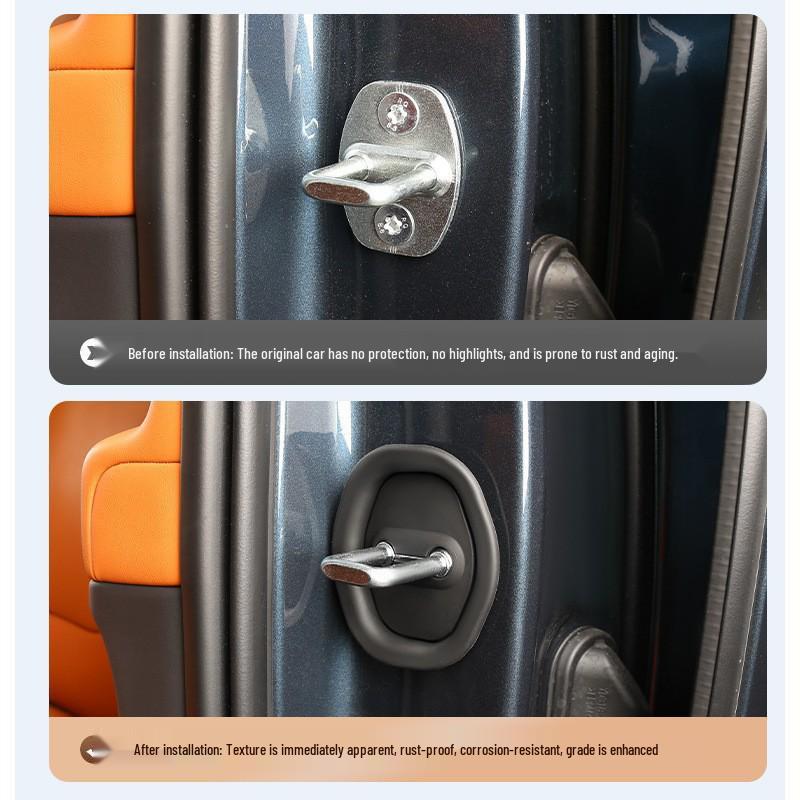 AITO M8 Rustproof Shock-Absorbing Door Lock Buckle Cover - Car Interior Modification and Decoration.