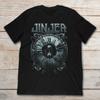 Jinjer Капитан Часы Винтажный Стиль Черный Все Размеры Футболка AE405