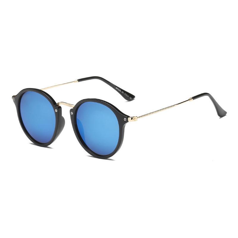 Зеркальные очки с защитой UV400 для мужчин и женщин, ретро, ​​уличное покрытие, круглые винтажные солнцезащитные очки, нежные ювелирные изделия