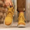 Ретро мужские ботильоны Водонепроницаемые повседневные кожаные ботинки Высокие ботинки для мужчин Нескользящие рабочие ботинки