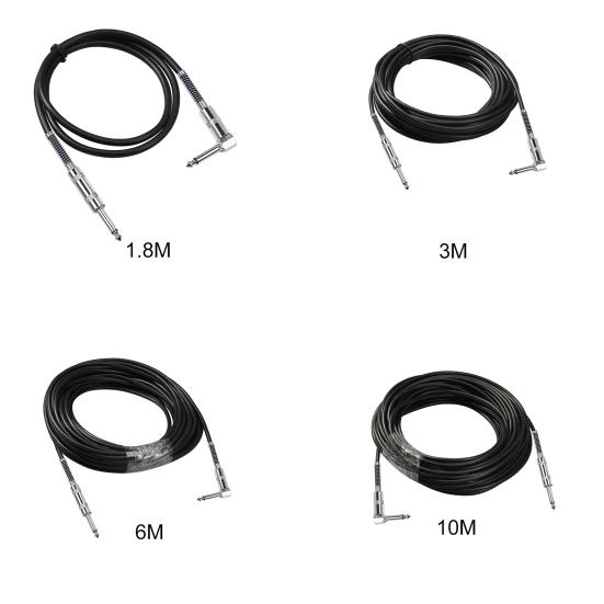 6.35 Кабель для электрогитары Прямой к угловому Бесшумный аудиокабель для бас-гитары
