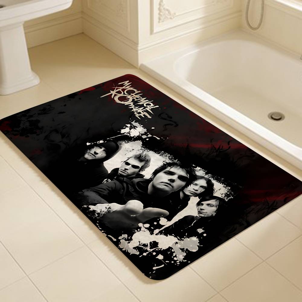 Emo Band My Chemical Romance Rock Band Floor Mat Rectangle Anti-slip Home Soft Badmat Front Door Indoor Outdoor Mat Welcome