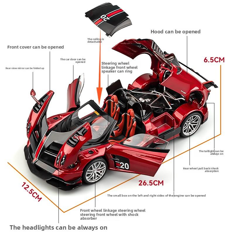 Official Licensed 1:18 Scale Pagani Huayra BC Sport Car Model Diecast Toy Vehicle Kids Boys Gift Collective Home Decoration