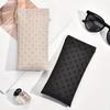 1pc Minimalist Elegant Trendy Glasses Pouch Woven Texture PU Leather Portable Sunglasses Storage Box Durable Protective Containe