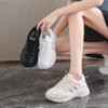 Fashion Female 2024 Mesh Breathable Casual Shoes Spring Fashion Lightweight Thick Sole Student Sports Shoes Running Shoes Sneakers