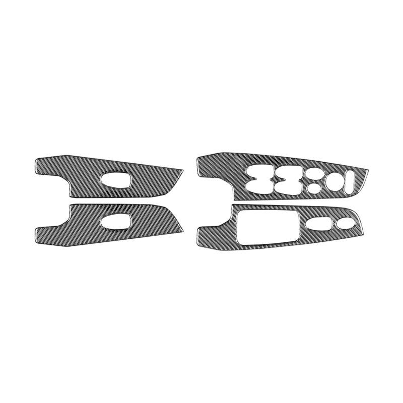 Honda 06-11 Civic Carbon Fiber Interior Window Button Panel Sticker