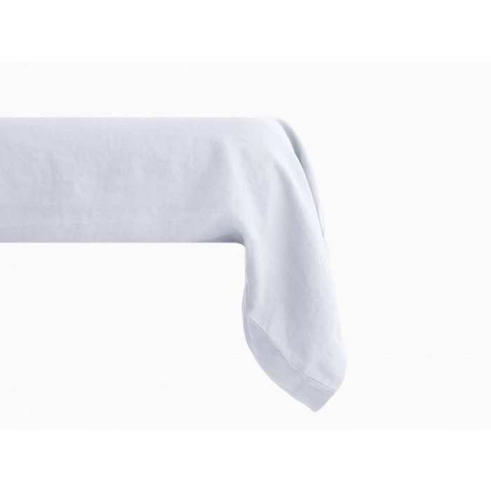 Taie de traversin Palace pur coton teint lavé, 63 fils/cm² Vent du sud - Palace Neige - 43 x 195 cm
