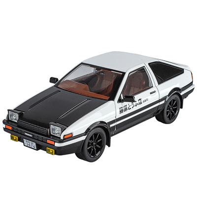 Initial D 1/18 TOYOTA AE86 Trueno Спортивный автомобиль Металлический литой под давлением Модель автомобиля Миниатюра Высокая симуляция Подарок на праздник для мальчика