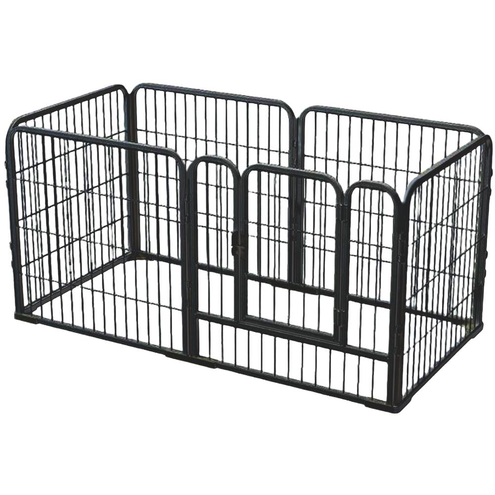 6 Panels Detachable Play Pen Foldable Exercise Puppy Kennel Cage Heavy Duty Dog Exercise Fence for Dog Cat Rabbit Pet Exercise